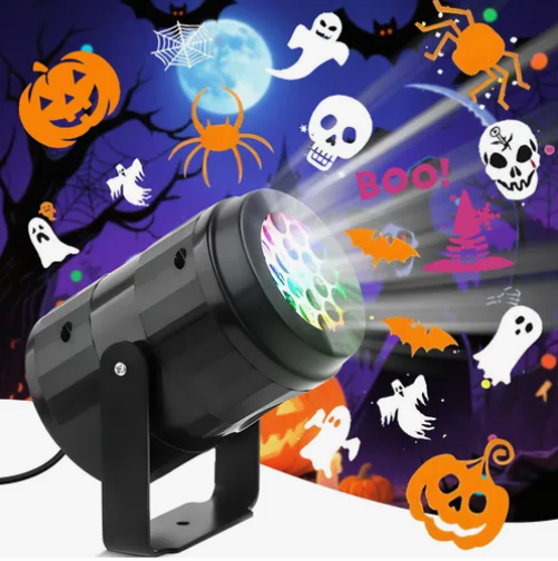 Proyector Led De Halloween Decorado Con 16 Patrones