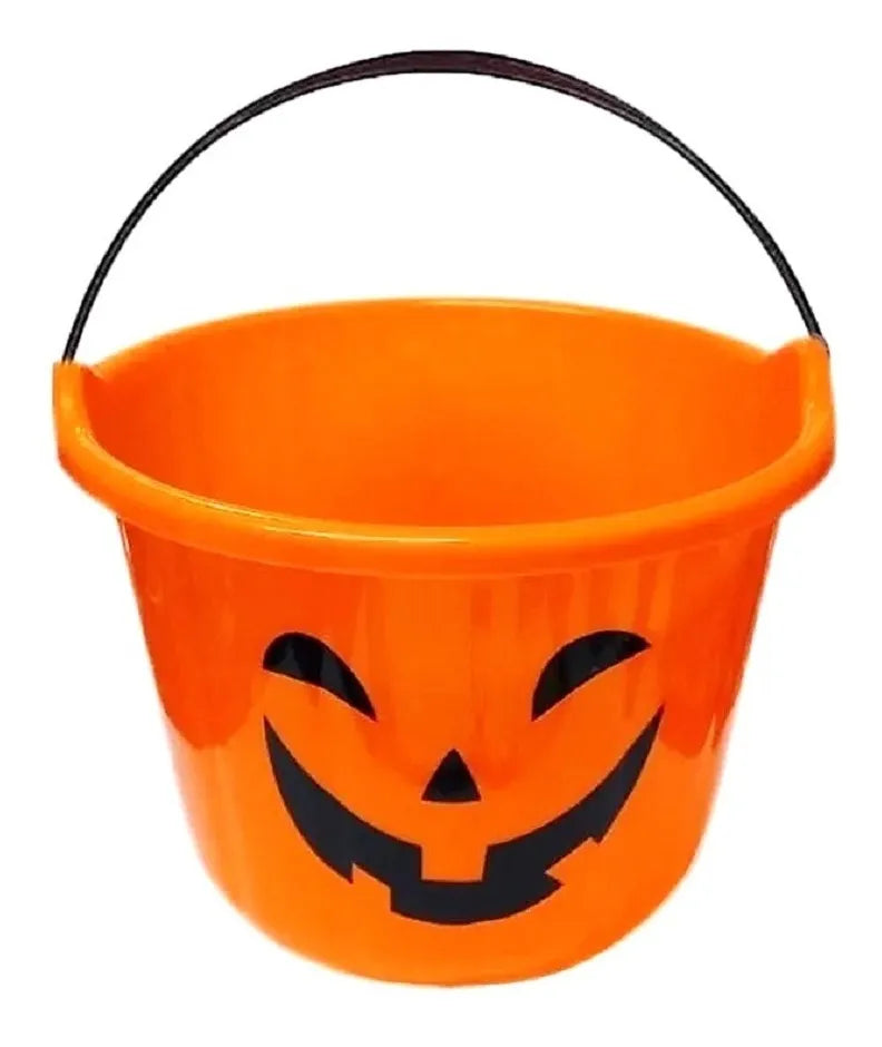 Combo Halloween Espanto Shop – Capa con Capucha + Balde Calabaza