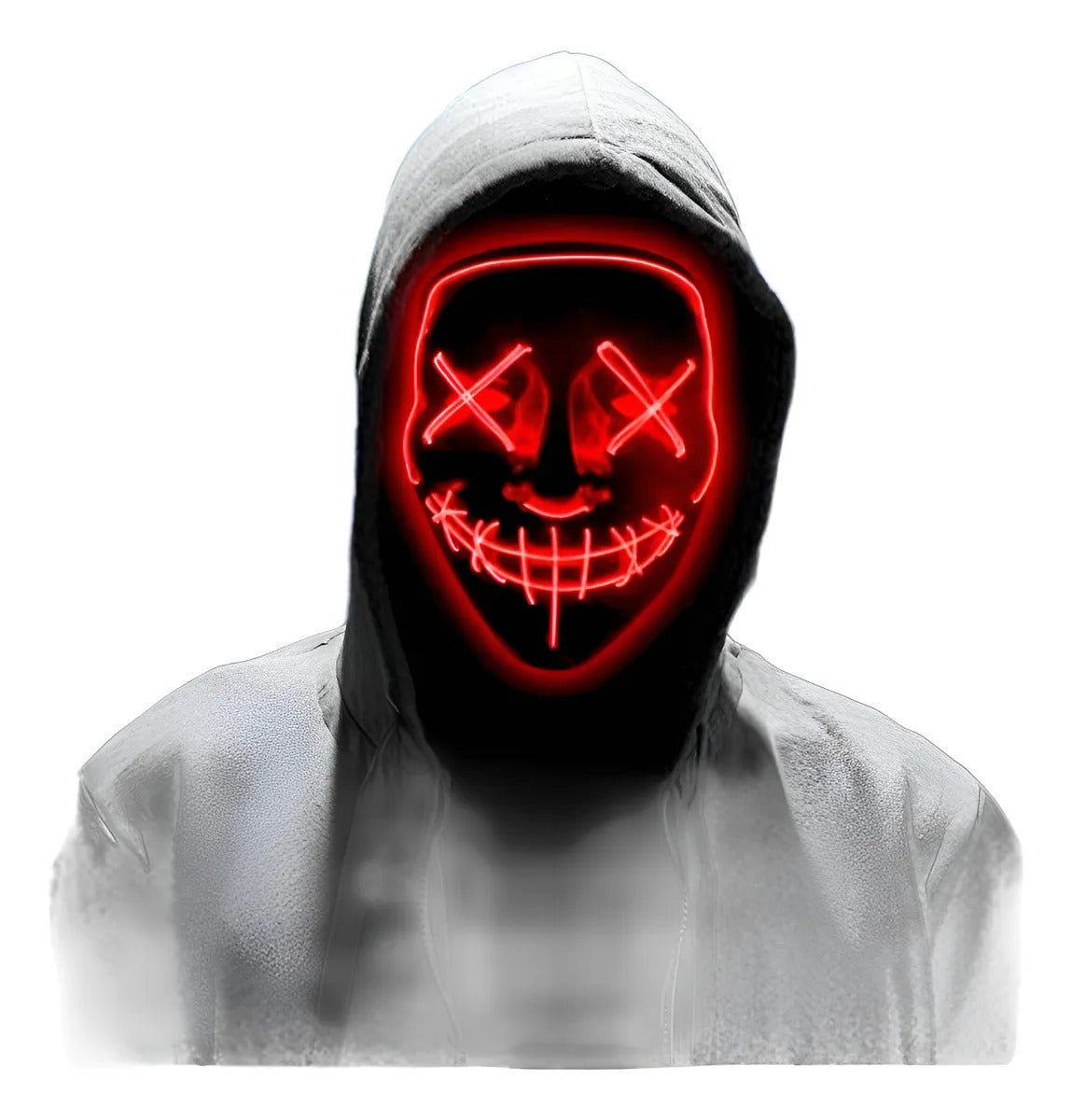 Máscara Luz Led Halloween: Que nadie sepa quien eres y espanta a todos !!!!!!